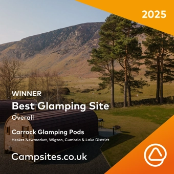 Best Glamping Site winner badge