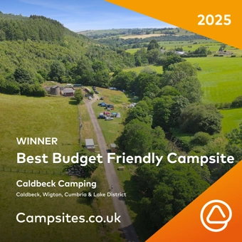 Best Budget Friendly Campsite winner badge