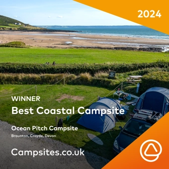 Best Coastal Campsite winner badge