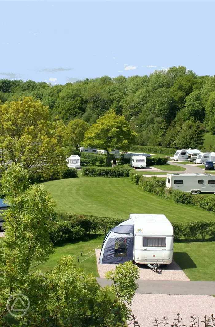 Dornafield Caravan Park in Newton Abbot, Devon