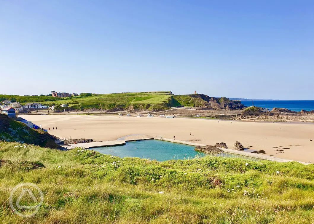 Campsites near the beach in Bude, Cornwall