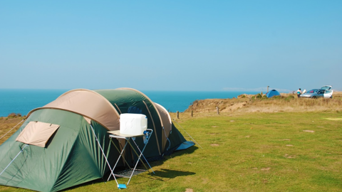 camping on the beach 