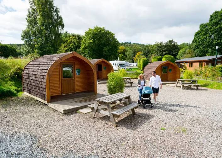 Camping pods in Loch Lomond and the Trossachs