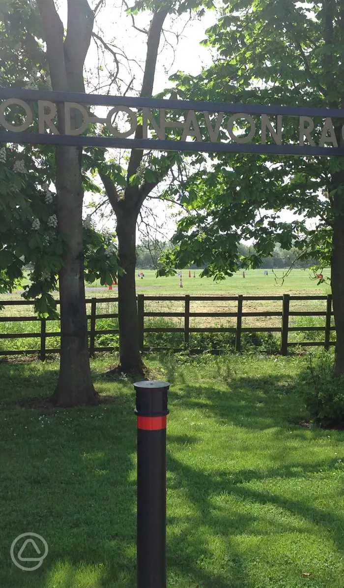 Stratford Racecourse Touring Park in Stratford Upon Avon, Warwickshire Stratford Racecourse Touring Park in Stratford Upon Avon, Warwickshire