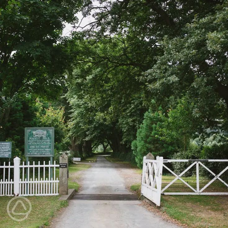 Walcot Hall Camp Site and Caravan Park in Lydbury North, Shropshire