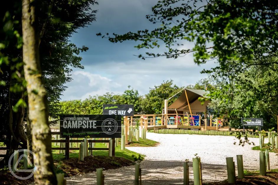 Cotswold Farm Park Campsite in Cheltenham, Gloucestershire