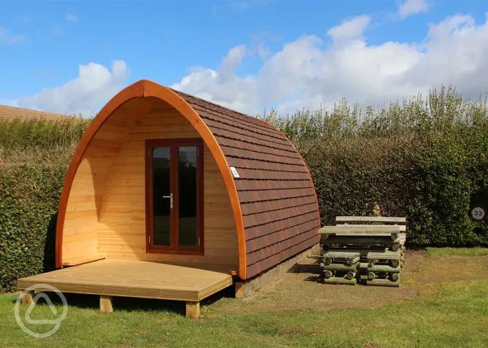 Camping pods in Norfolk