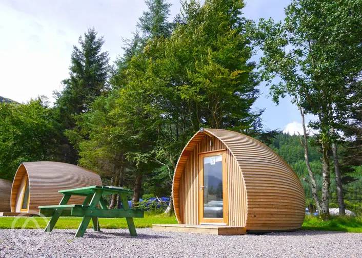 Camping pods in the Fort William, Highlands