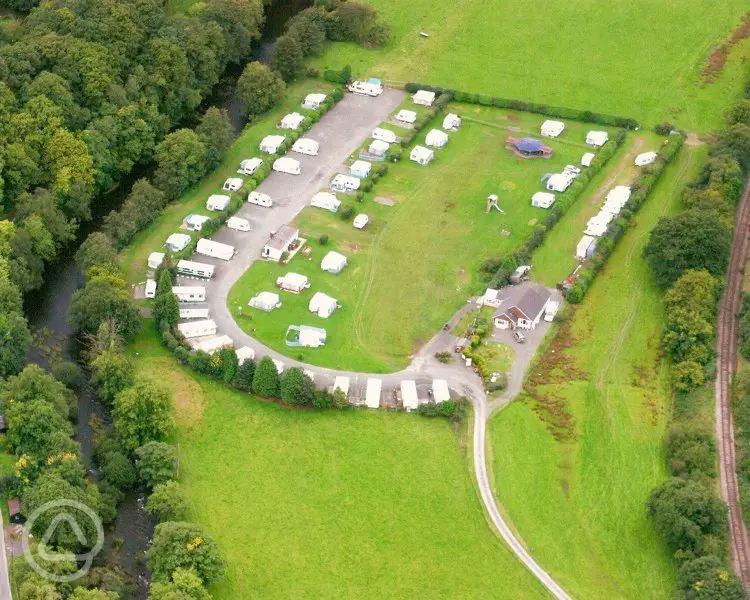 Riverside Caravan and Camping Park in Builth Wells, Powys
