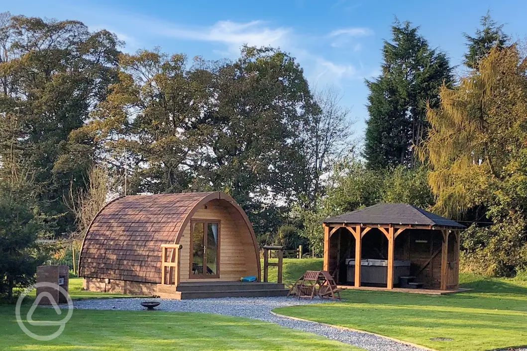 180+ glamping pods with hot tubs