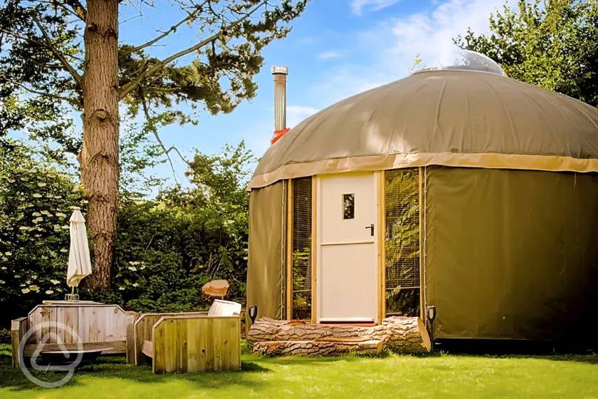 The Garlic Farm Yurts in Sandown, Isle of Wight - book online now