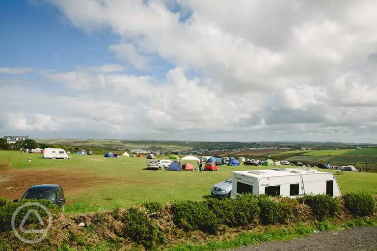 Anchor Barrow Campsite in Perranporth, Cornwall