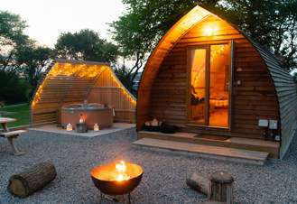 150+ glamping pods with hot tubs
