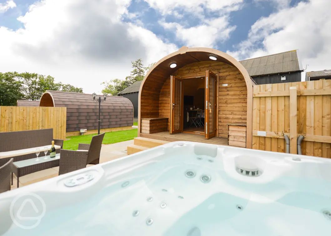 Glamping with hot tubs in North West England total luxury!