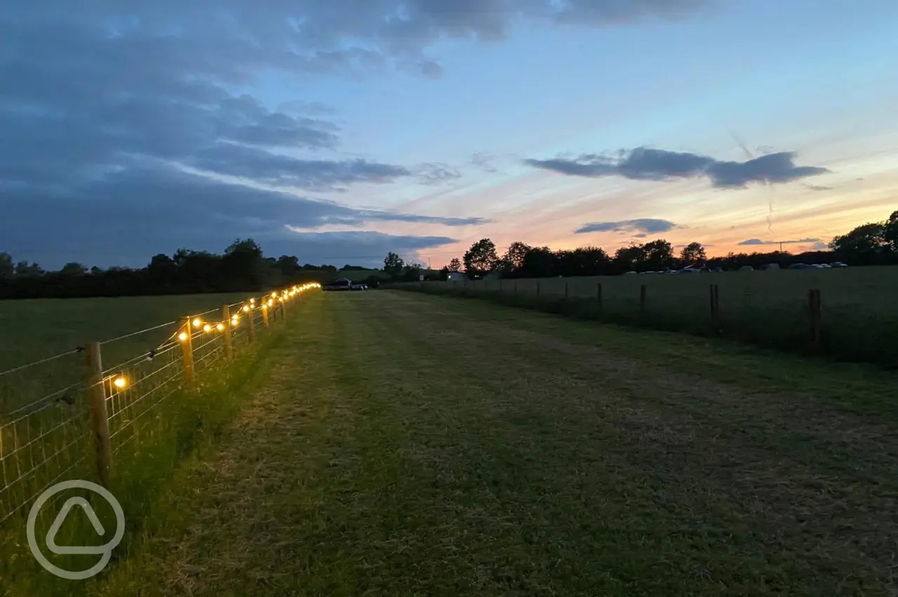 Camping at Mead Open Farm in Leighton Buzzard, Bedfordshire