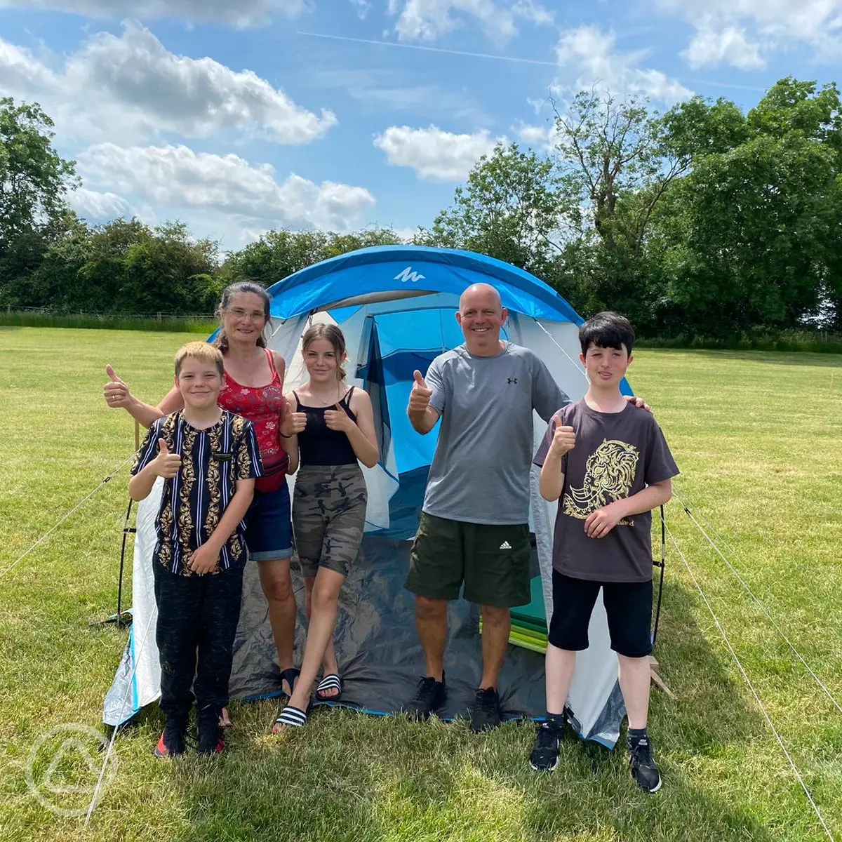 Camping at Mead Open Farm in Leighton Buzzard, Bedfordshire