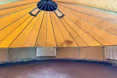 Bell tents interiors (camp beds are provided) Bell tents interiors (camp beds are provided)