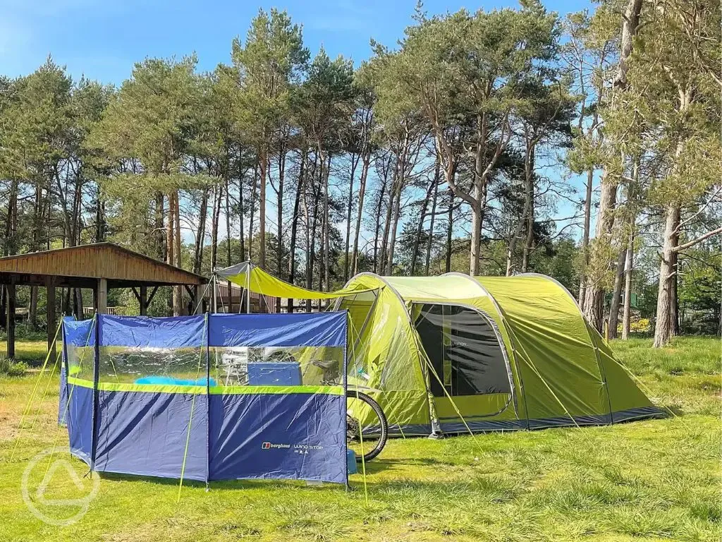 Non electric lake view grass pitches