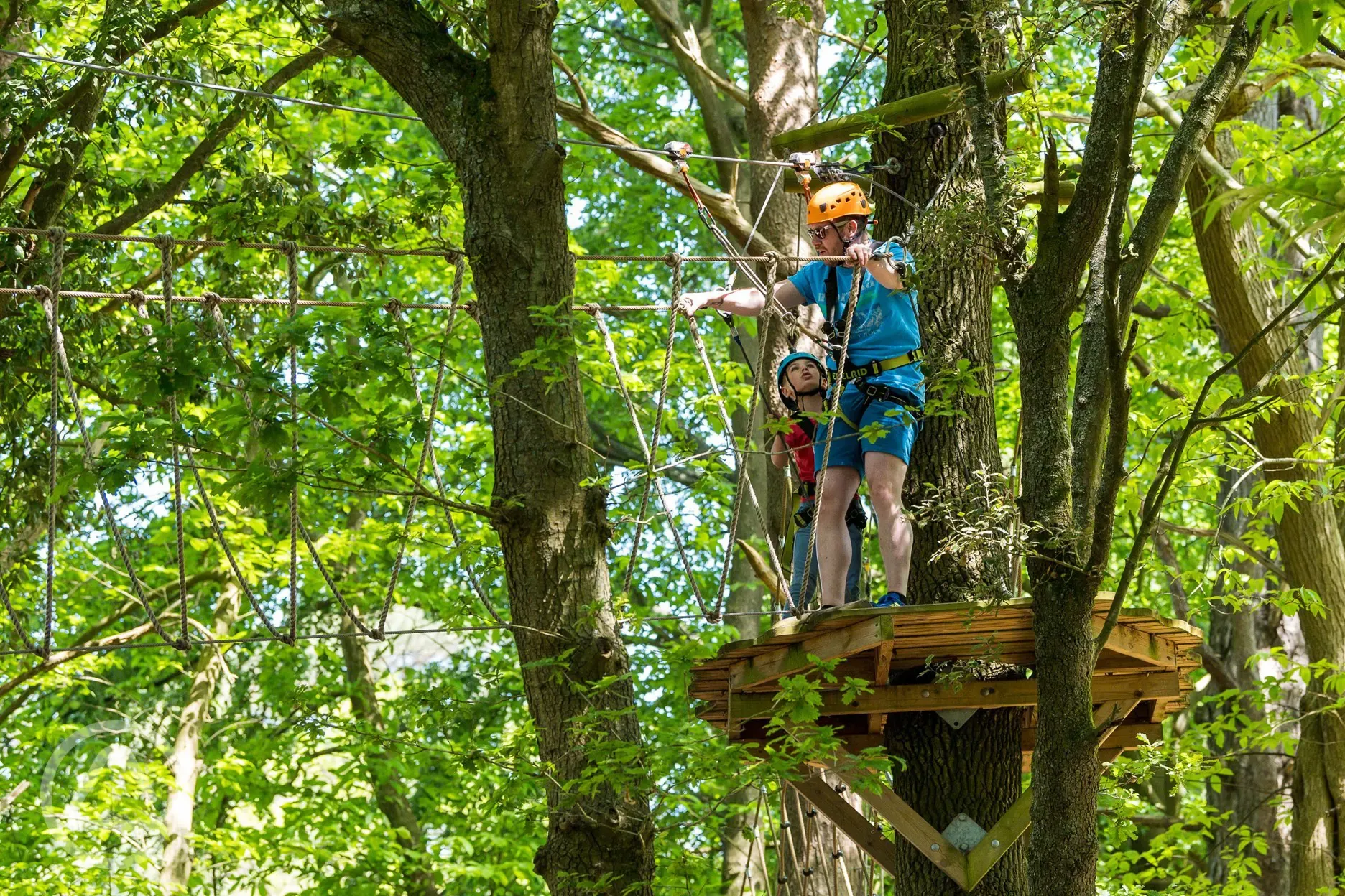 High rope course at Avon Tyrrell