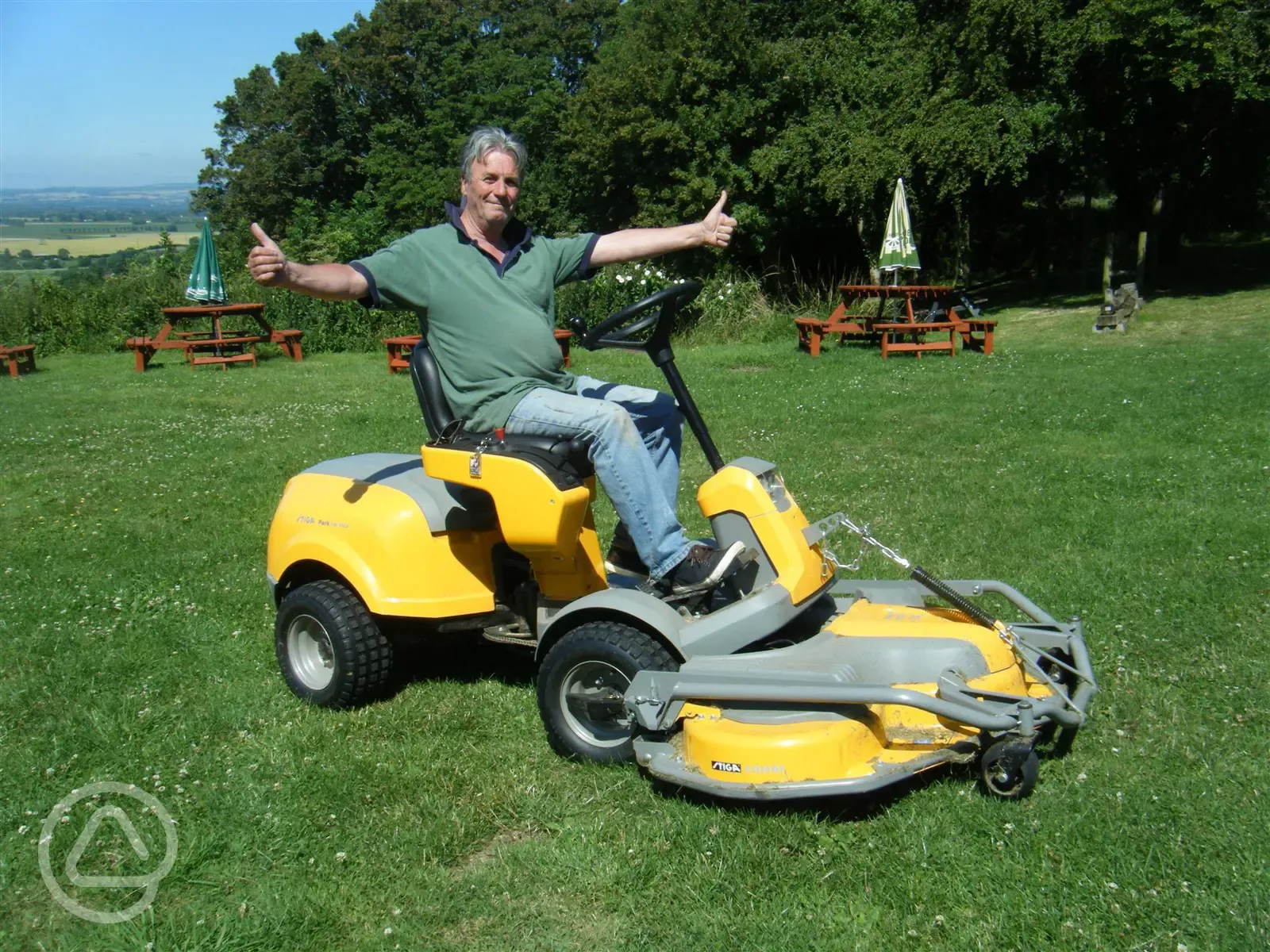 Ken - one of the owners being a friendly mower man