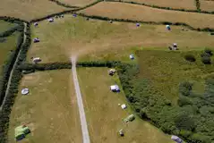 Bird's eye view of the campsite Bird's eye view of the campsite