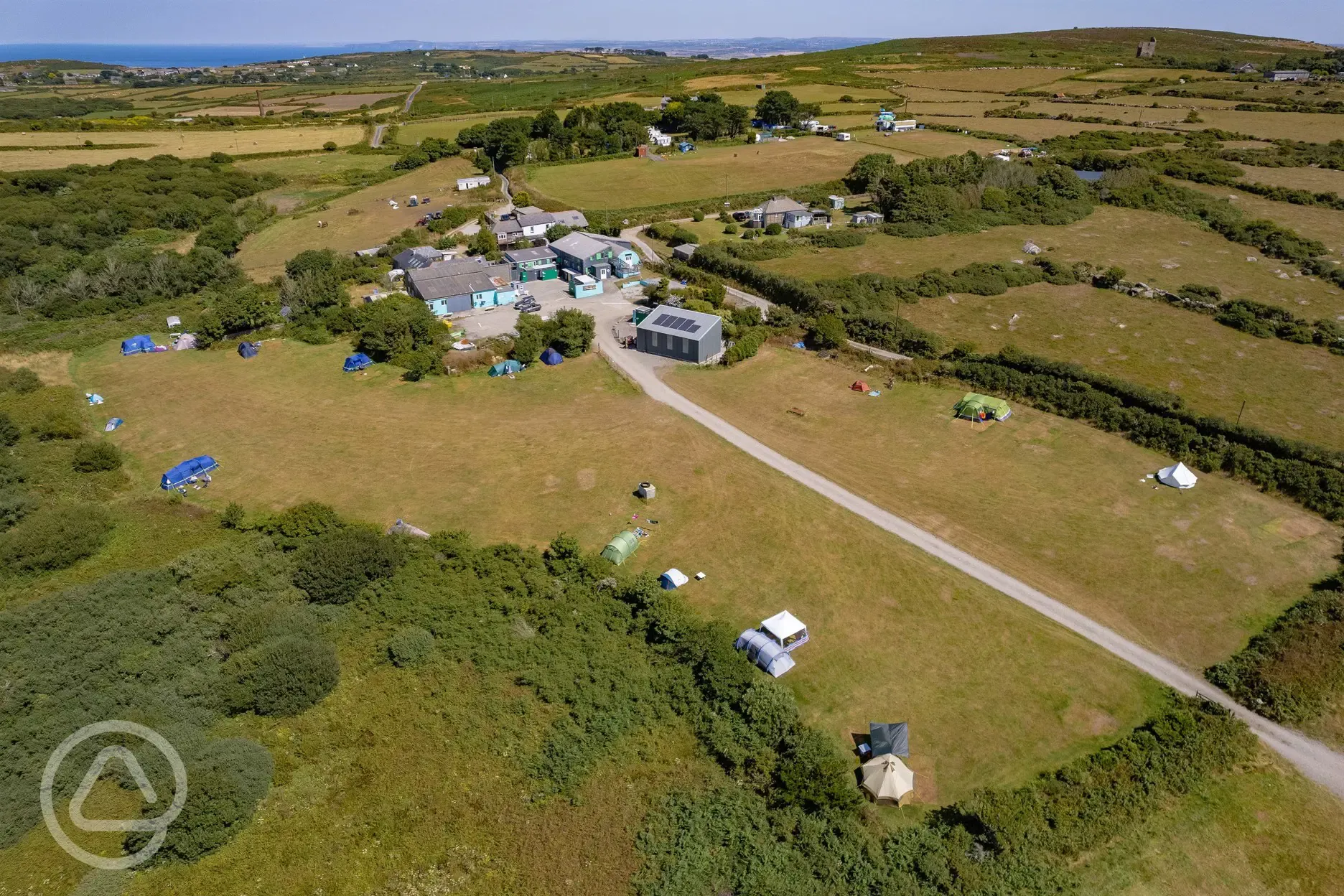 Aerial of the campsite