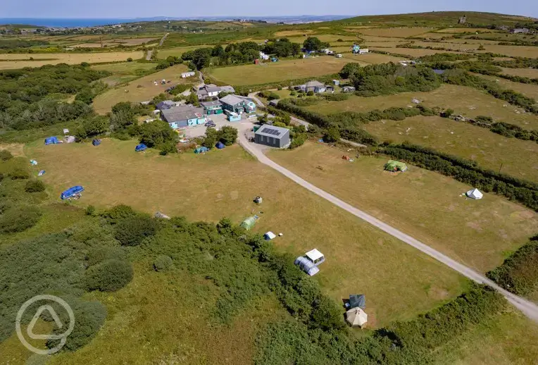 Aerial of the campsite