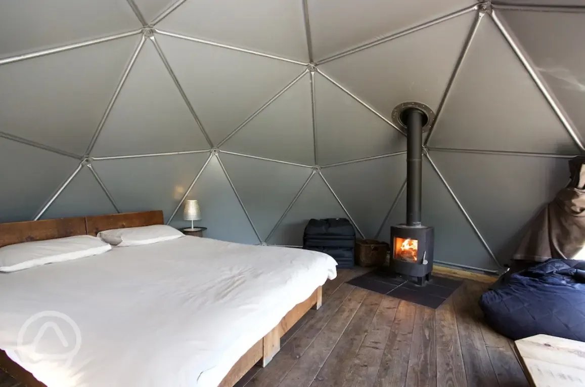 Camping dome interior