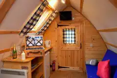 Camping pod interior