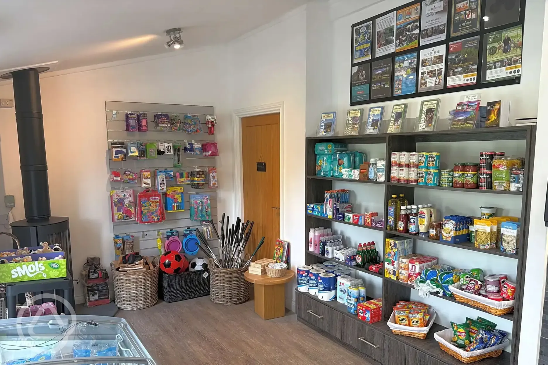 Onsite shop selling snacks, toys, drinks, ice cream and more