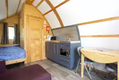 Premium glamping pod kitchenette