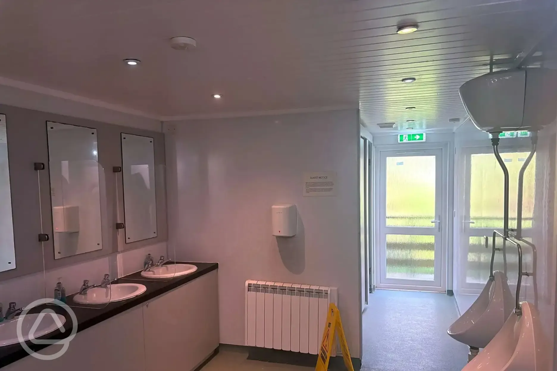 Male toilets with urinals