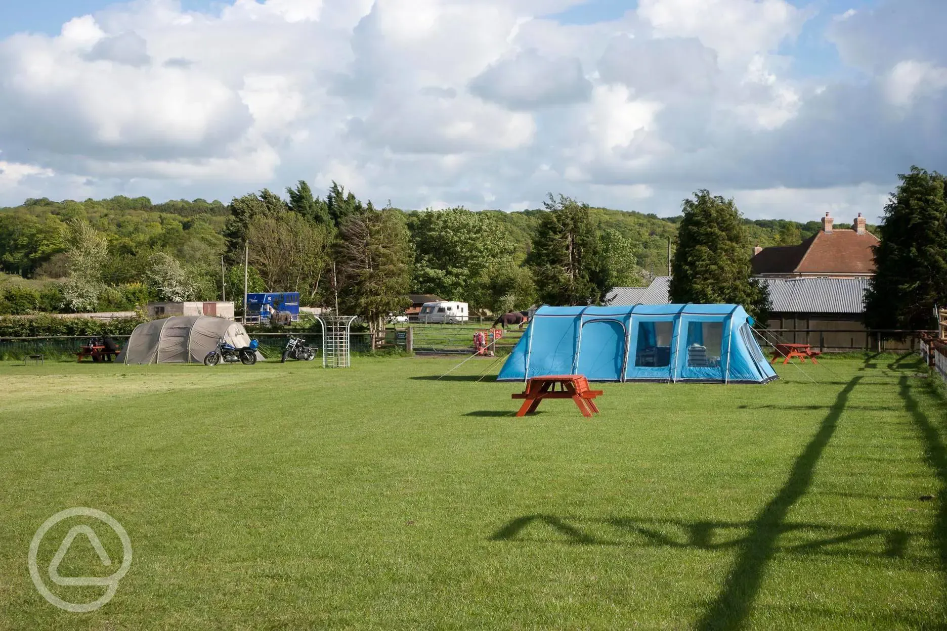 Tent camping at Stonehenge campsite