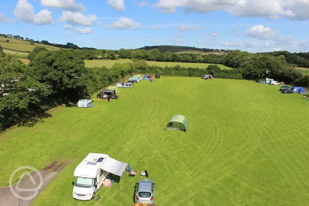 Aerial of the jumbo grass pitches