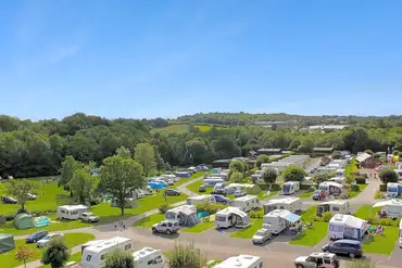 Aerial view of Riverside Caravan and Camping Park