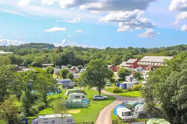 Aerial view of Riverside Caravan and Camping Park