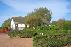 Fully serviced gravel touring pitches with hedging dividers