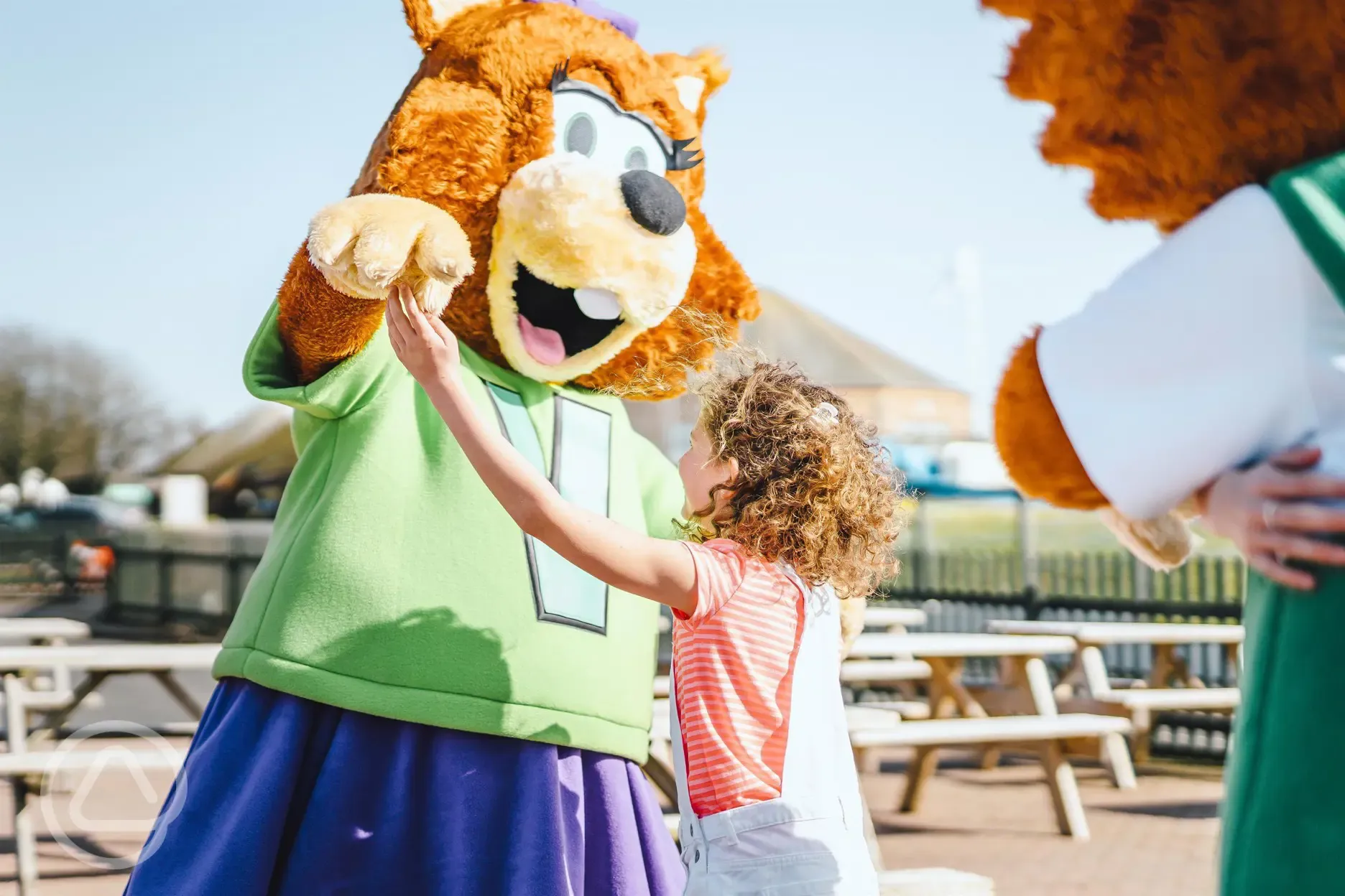 Vinnie and Violet park mascots