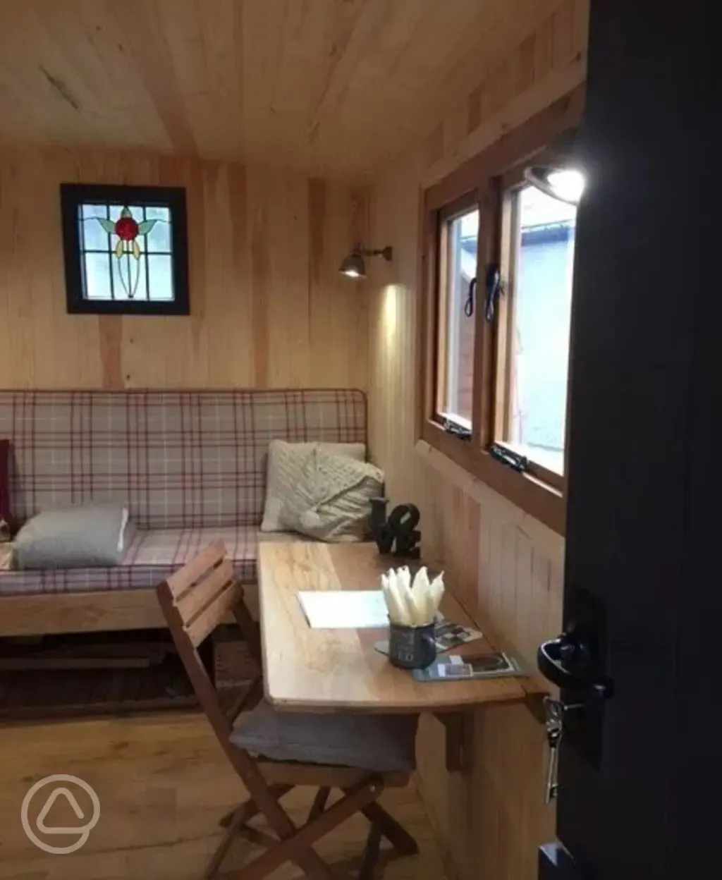 Shepherd's hut interior