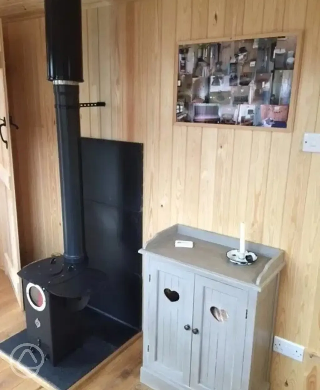 Shepherd's hut interior