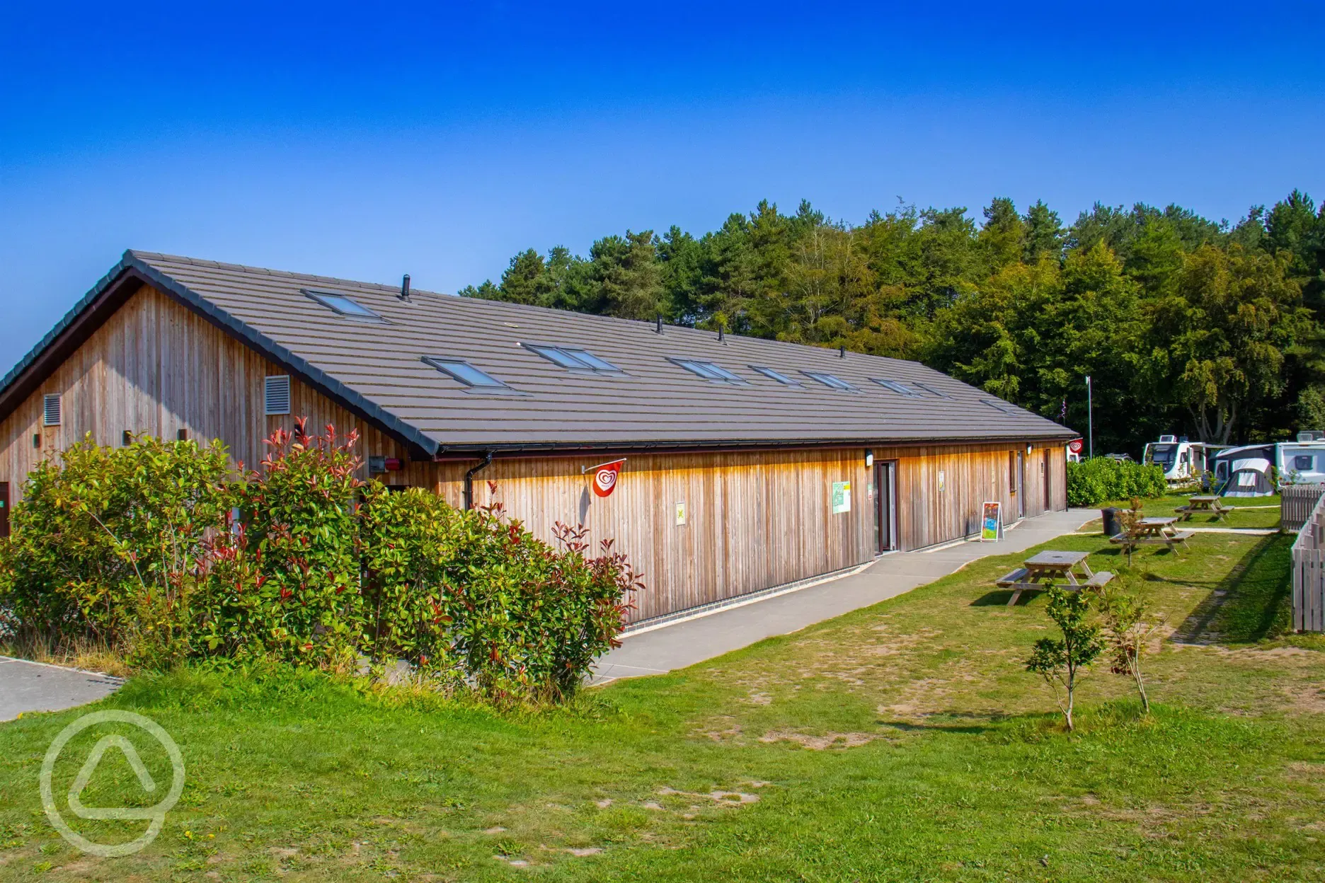 Sherwood Pines Campsite facilities block Sherwood Pines Campsite facilities block