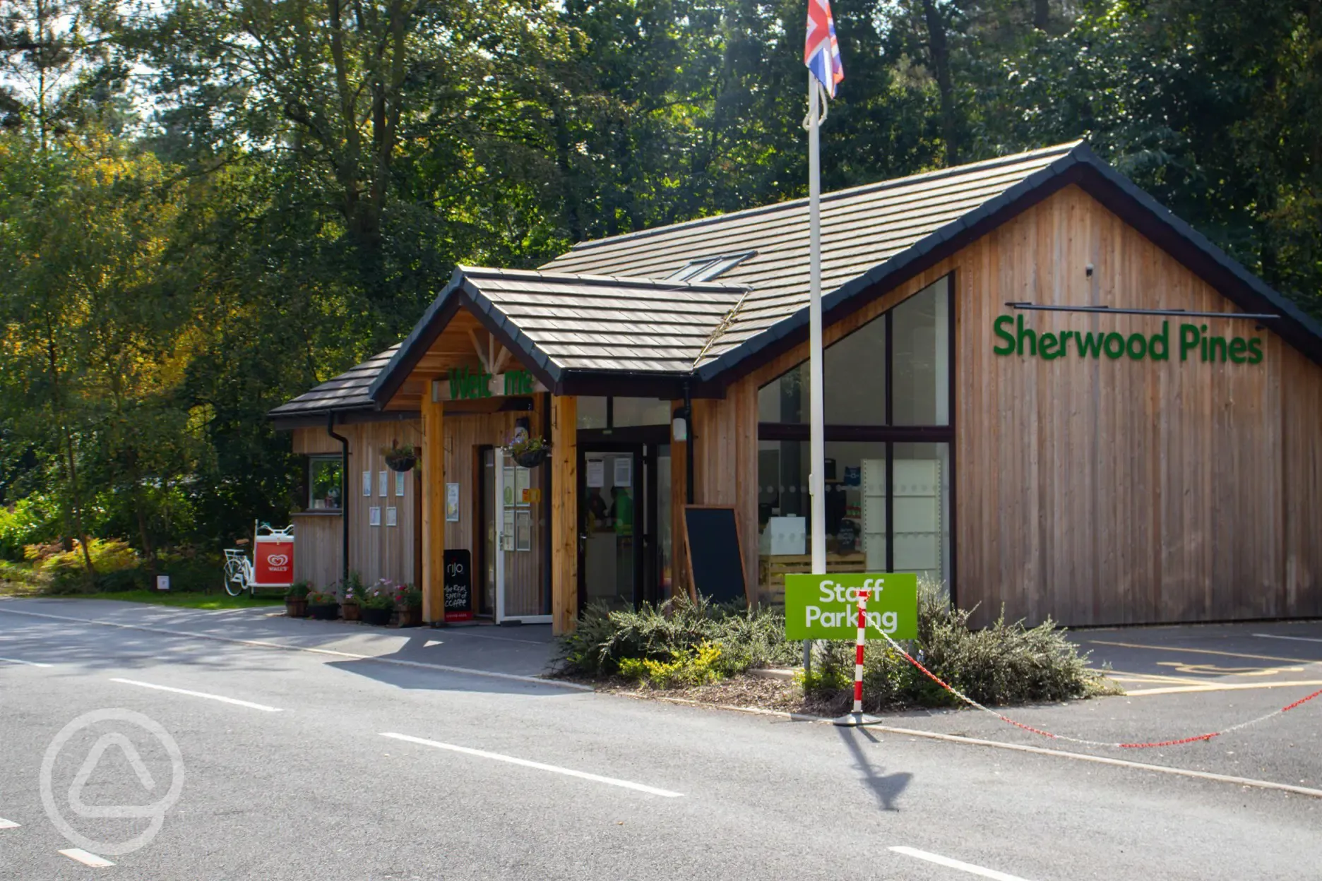 Shop and reception at Sherwood Pines Campsite Shop and reception at Sherwood Pines Campsite