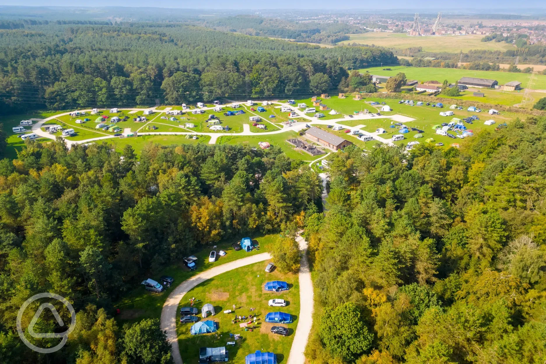 Aerial of the campsite
