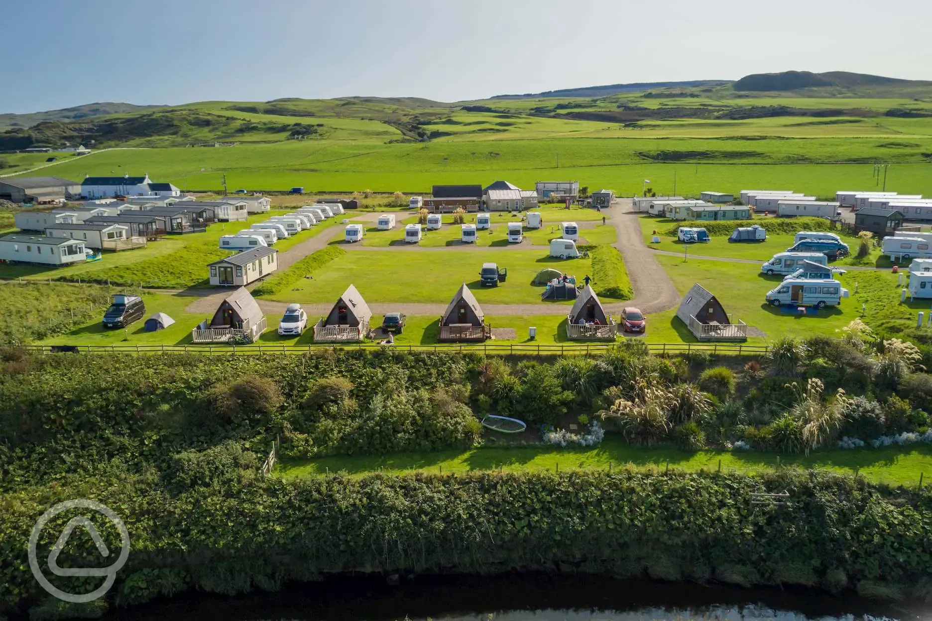 Aerial of the campsite