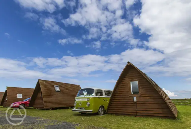 Timber camping pods
