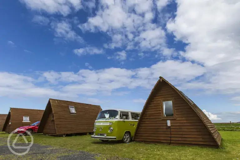 Timber camping pods
