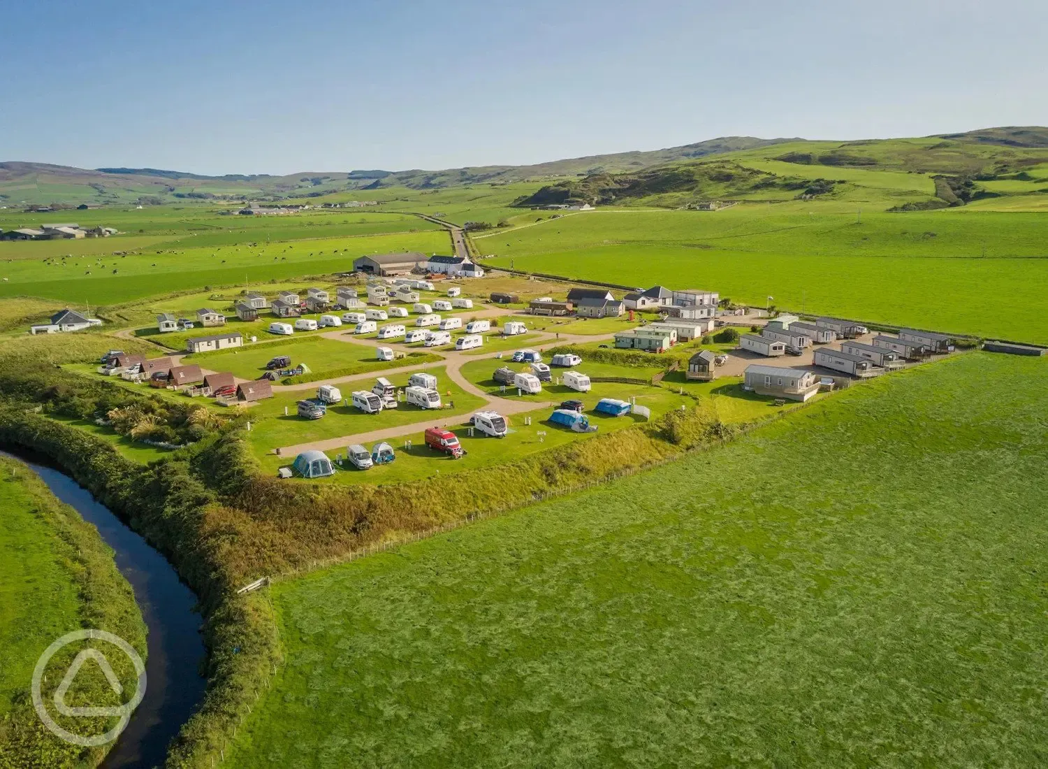 Aerial of the campsite