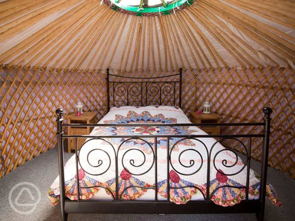 Woodland yurt interior