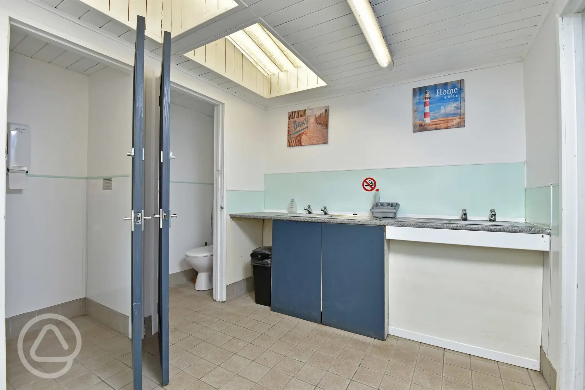 Toilets and washing up area