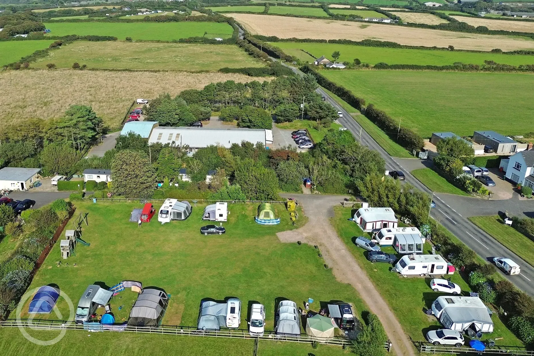 Aerial of the campsite